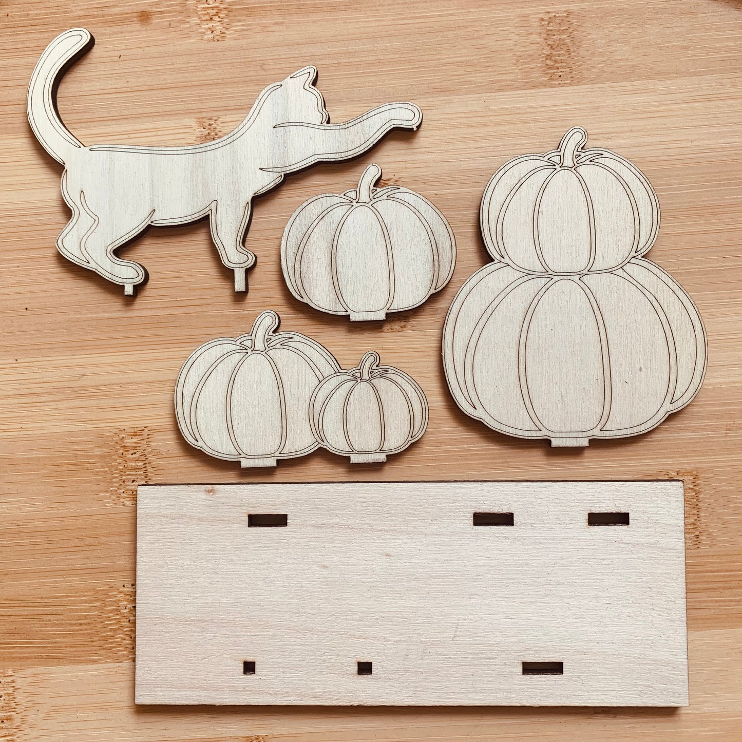 Kit de Décoration d'Halloween Design "Chat Jouant avec des Citrouilles"